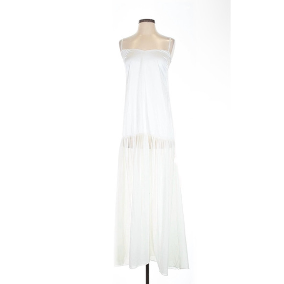 Show Me Your Mumu Dalia Maxi Dress in Ivory Luxe Satin S - Picture 3 of 6